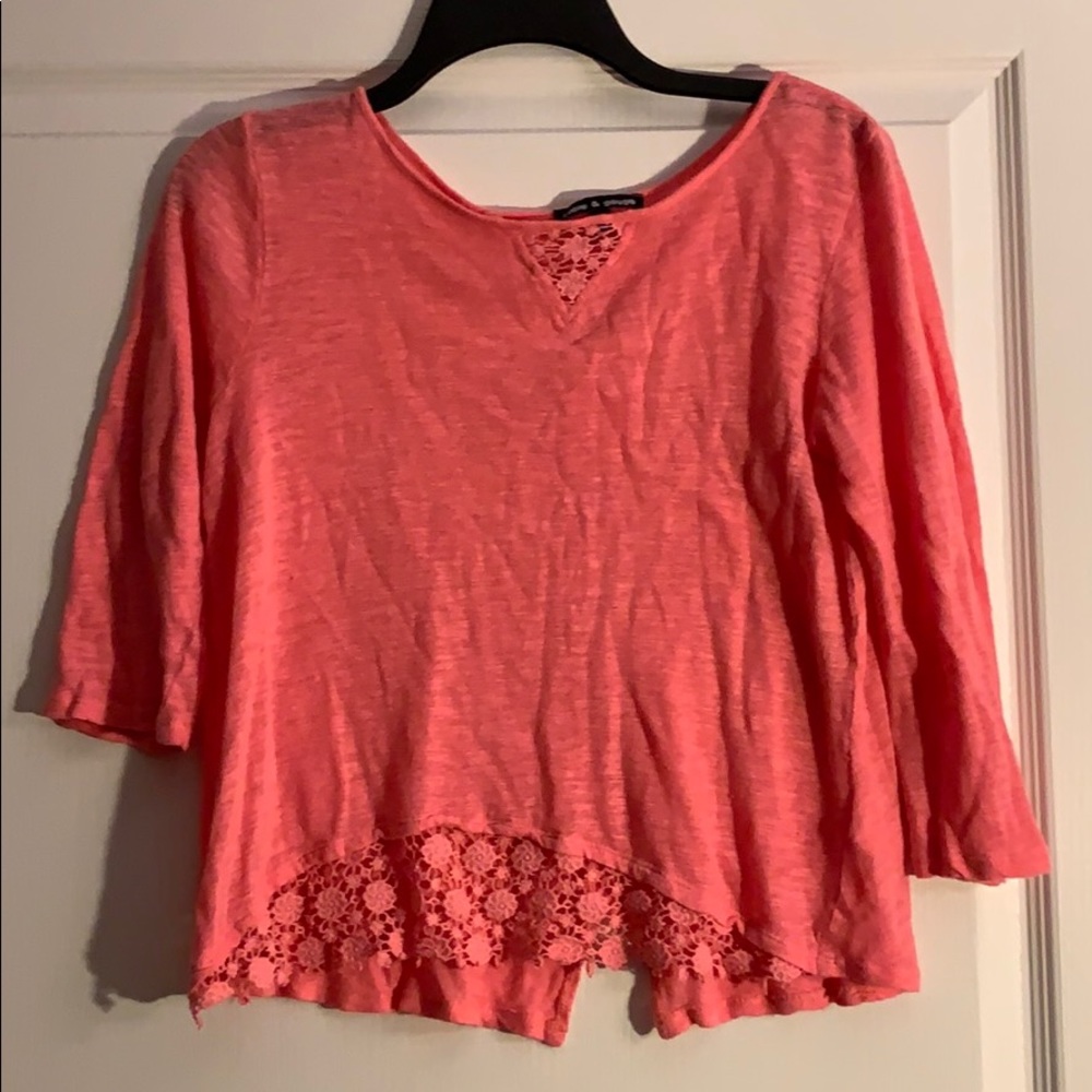 Coral Loose Fitted Top